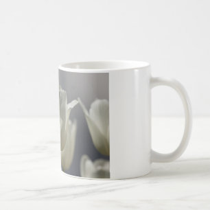 Vackra vita Vår Tulips Kaffemugg