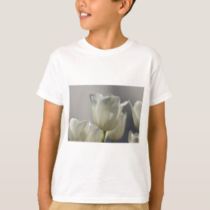 Vackra vita Vår Tulips Tee Shirt
