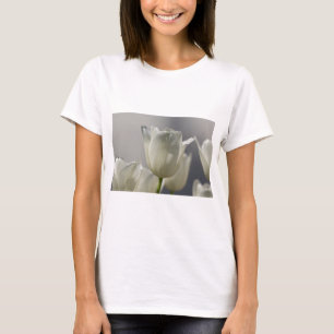 Vackra vita Vår Tulips Tee Shirt