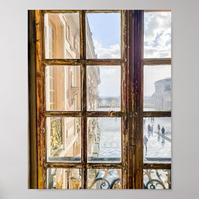 Vackra vyer av Versailles Frankrike European City Poster (Framsidan)