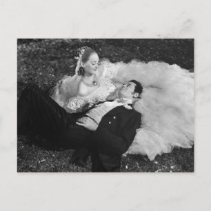Vackra vykort för Vintage Bride och Groom