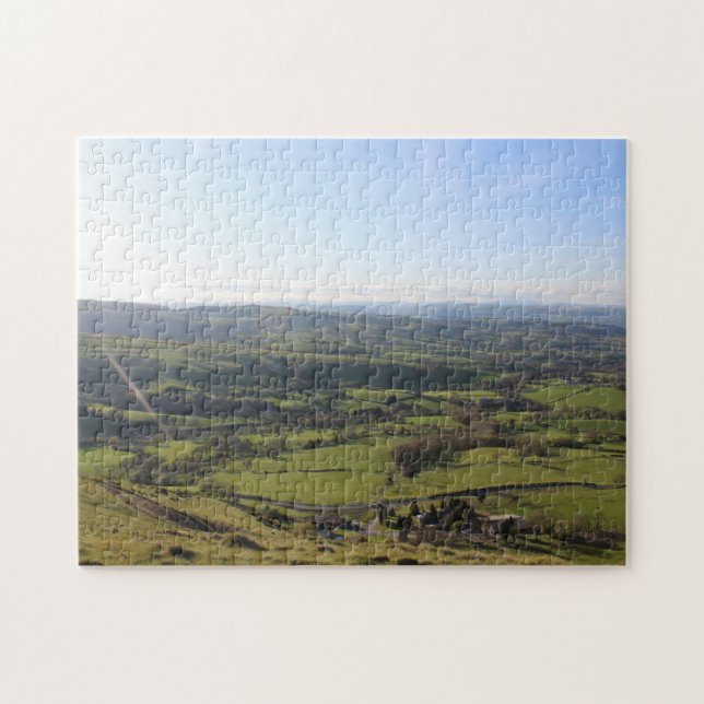 Vackra Wales Backe View Landscape Welfare Horizon Pussel (Horisontell)