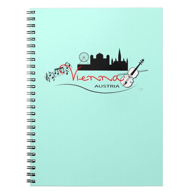 Vackra Wien, Österrike Anteckningsbok Med Spiral (Framsidan)