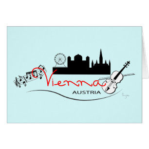 Vackra Wien, Österrike Hälsningskort