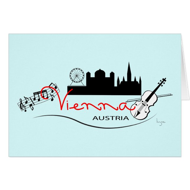 Vackra Wien, Österrike Hälsningskort (Framsidan Horizontal)