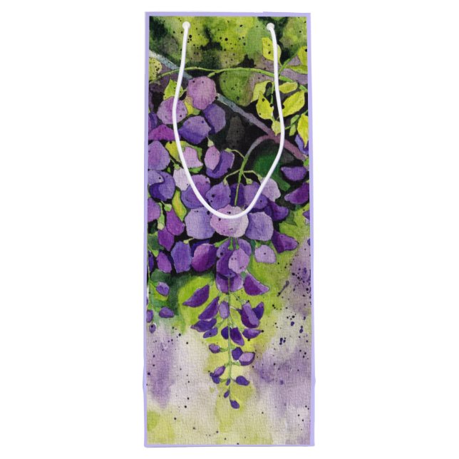 Vackra Wisteria Flowers i vattenfärg (Baksidan)