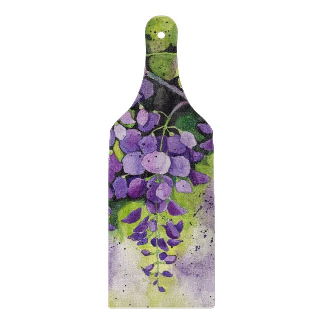 Vackra Wisteria Flowers i vattenfärgskärning (Framsidan)