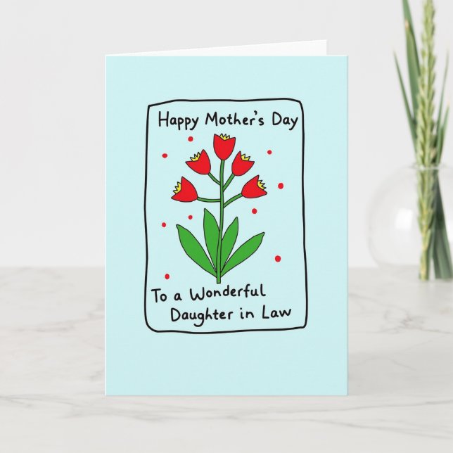 Vackraste Mors Dag Blomster Konstkort Kort (Framsida)