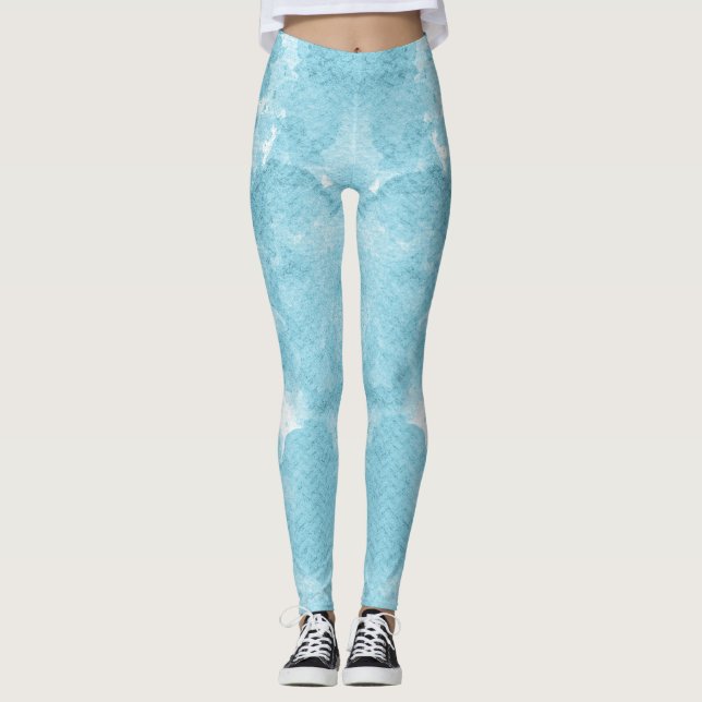 Vackrik abstraktion av blått leggings (Framsida)