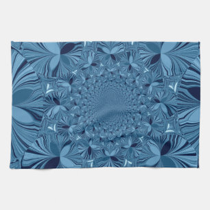 Vackrik, älskvärd, blå Kaleidoscope Art Kökshandduk