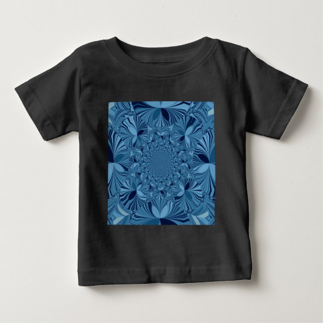 Vackrik, älskvärd, blå Kaleidoscope Art T Shirt (Framsida)