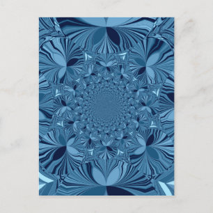 Vackrik, älskvärd, blå Kaleidoscope Art Vykort