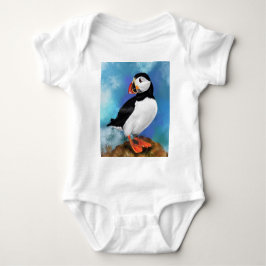 Vackrik Atlantic Puffin Bird Baby Bodykosten T Shirt