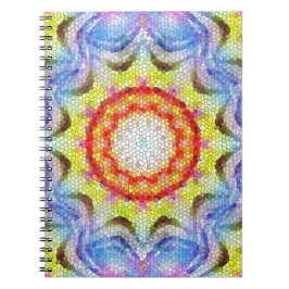 Vackrik Bright Mosaic Tile Sun Flower Anteckningsbok