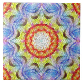 Vackrik Bright Mosaic Tile Sun Flower Kakelplatta