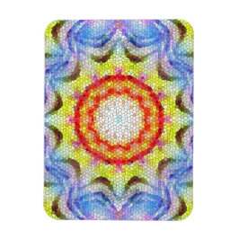 Vackrik Bright Mosaic Tile Sun Flower Magnet