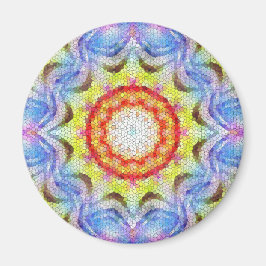 Vackrik Bright Mosaic Tile Sun Flower Magnet