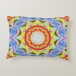 Vackrik Bright Mosaic Tile Sun Flower Prydnadskudde