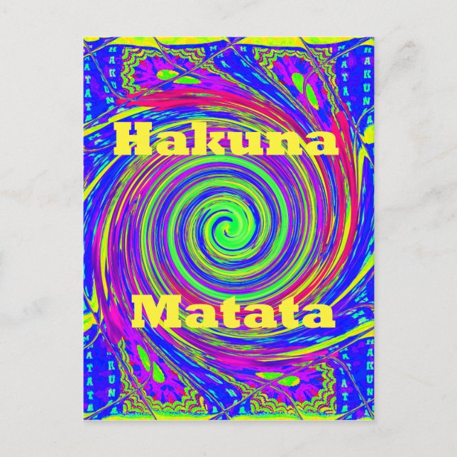 Vackrik, fantastisk färgstark vindsvektor Geometri Vykort (Framsida)