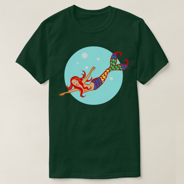 Vackrik färglös SJÖJUNGFRU T Shirt (Design framsida)