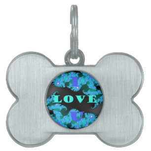 Vackrik färglös vektorgrakonst av kärleksuniversum namnbricka husdjur