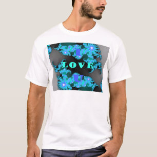 Vackrik färglös vektorgrakonst av kärleksuniversum tee shirt