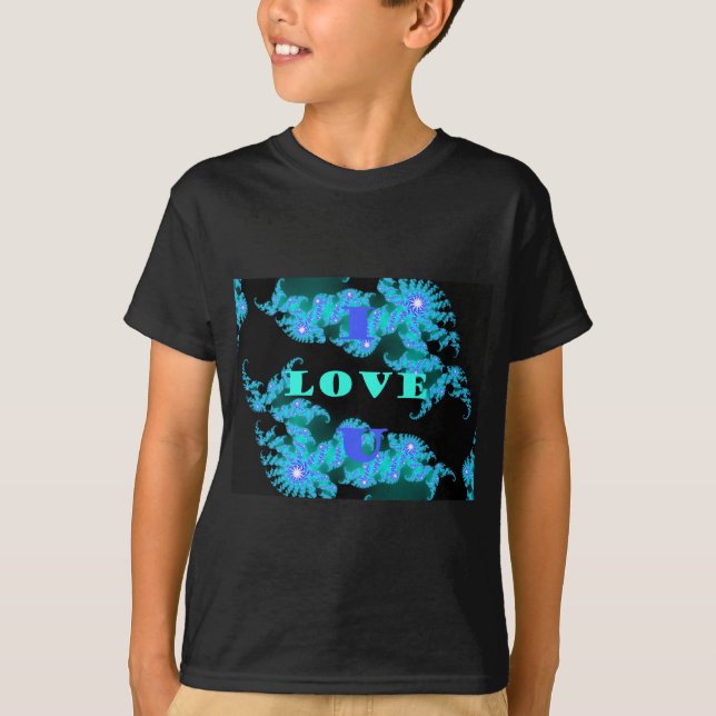 Vackrik färglös vektorgrakonst av kärleksuniversum tee shirt (Framsida)