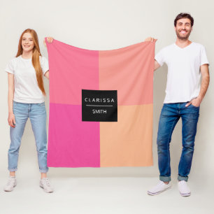 Vackrik geometrisk kombination av färgstark elegan fleecefilt