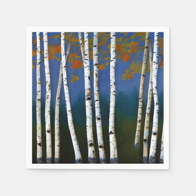Vackrik höst Birch Pappersservett (Framsidan)