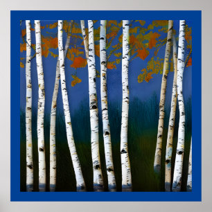 Vackrik höst Birch Poster