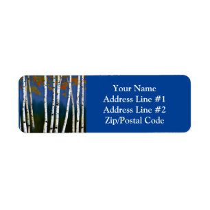 Vackrik höst Birch Returadress Etikett