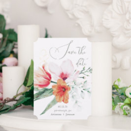 Vackrik lavender Colorful Blommigt Bröllop Spara Datumet