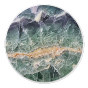 Vackrik Lila Grönt Fluorite Gem Photo Crystal Knopp