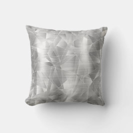 Vackrik Luxury Silver Geometrical Mönster Pillow Kudde