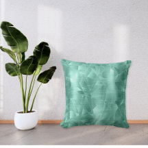 Vackrik Luxury Teal Geometrical Mönster Pillow