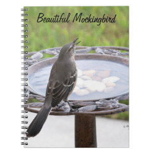 Vackrik Mockingbird Birdbabok - bärbar dator Anteckningsbok Med Spiral