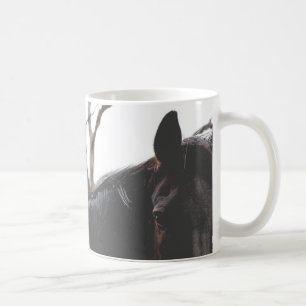 Vackrik Mörk Horse Animals Coffee Mugg
