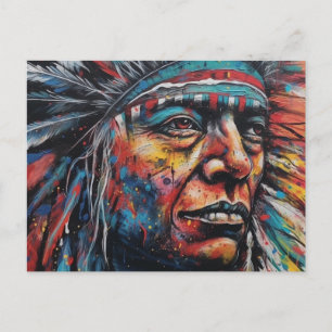 Vackrik Native American Vykort