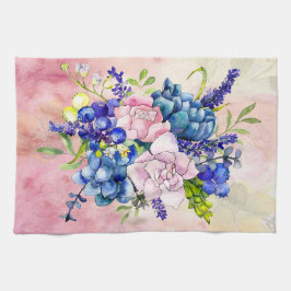 Vackrik Pastel Blommigt Arrangemang Kitchen Towel Kökshandduk