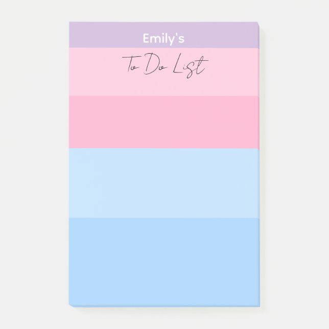 Vackrik Pastel Rosa & Blue Post-it Block (Framsida)