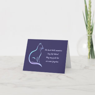 Vackrik Pet Cat Sympathy Message Deep Lila Kort