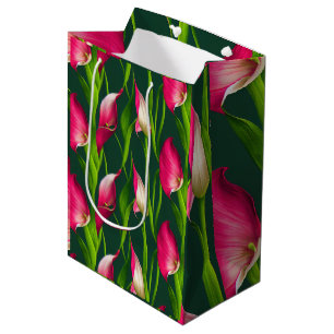 Vackrik Rosa & Grönt Calla Lilly Blommigts