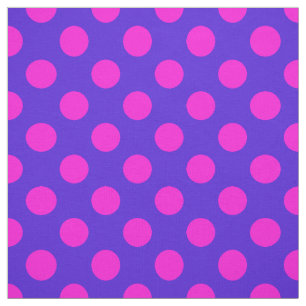 Vackrik Rosa och Lila Polka Dot Mönster Tyg