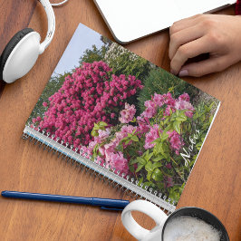 Vackrik Rosa Rhododendron Blooms Blommigt Anteckningsbok