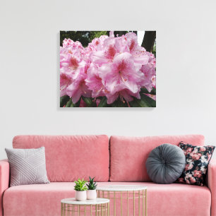 Vackrik Rosa Rhododendron Blooms Blommigt Canvastryck