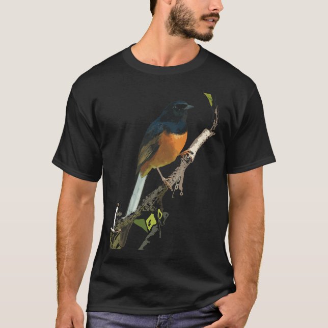 Vackrik Shama Thrusse Bird T Shirt (Framsida)