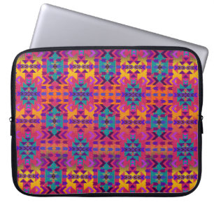 Vackrik sydvästra Stil Mönster Rosa Laptop Fodral
