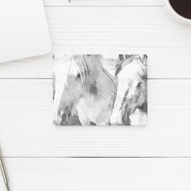 Vackrik White Horse Post-it Block (Skapare uppladdad)