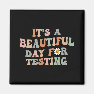 Vacksam dag för testdag Groovy Lärare Magnet