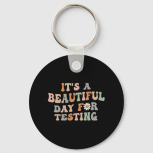 Vacksam dag för testdag Groovy Lärare Nyckelring